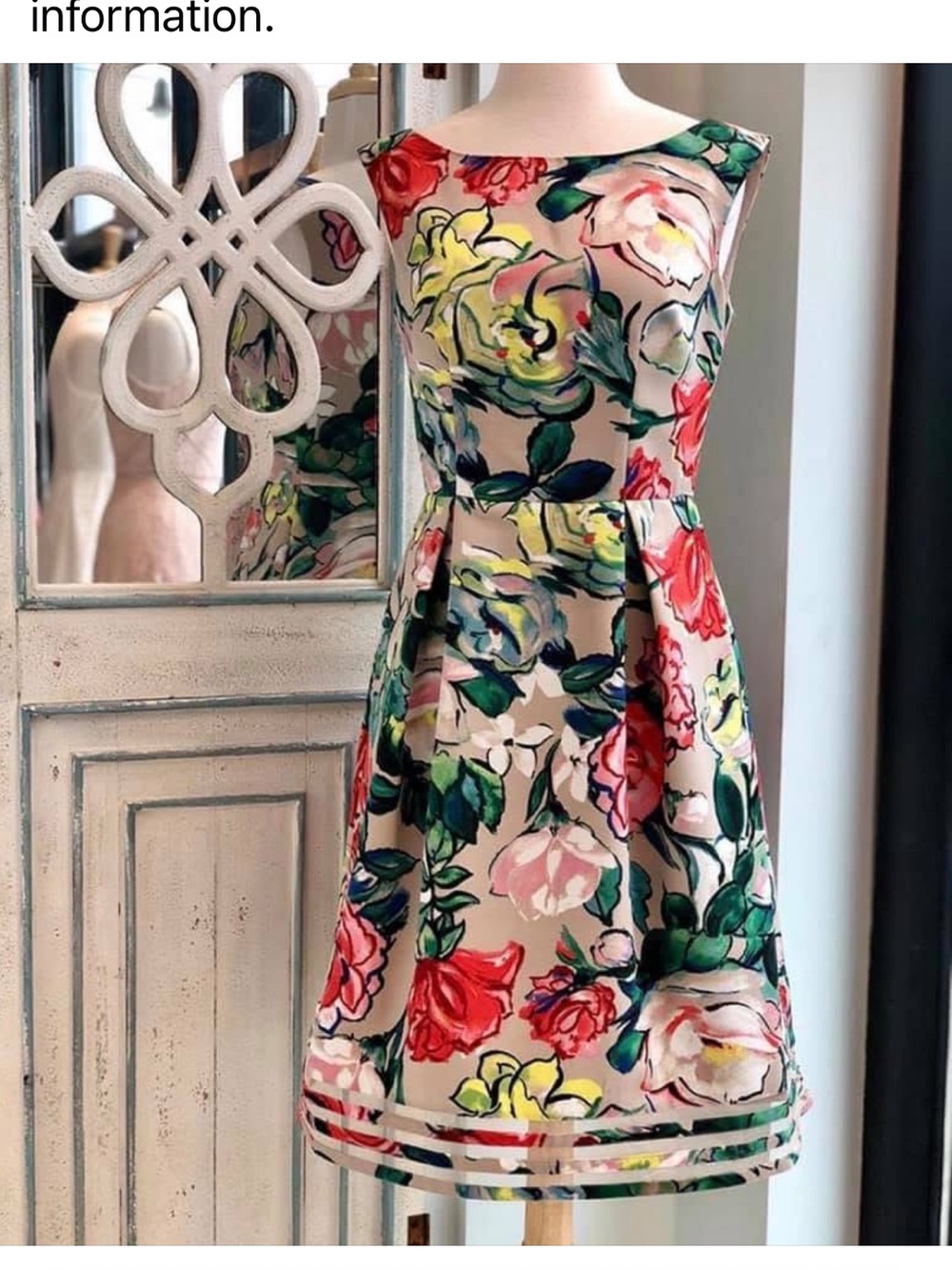 Floral Fit & Flare Dress in Multicolor